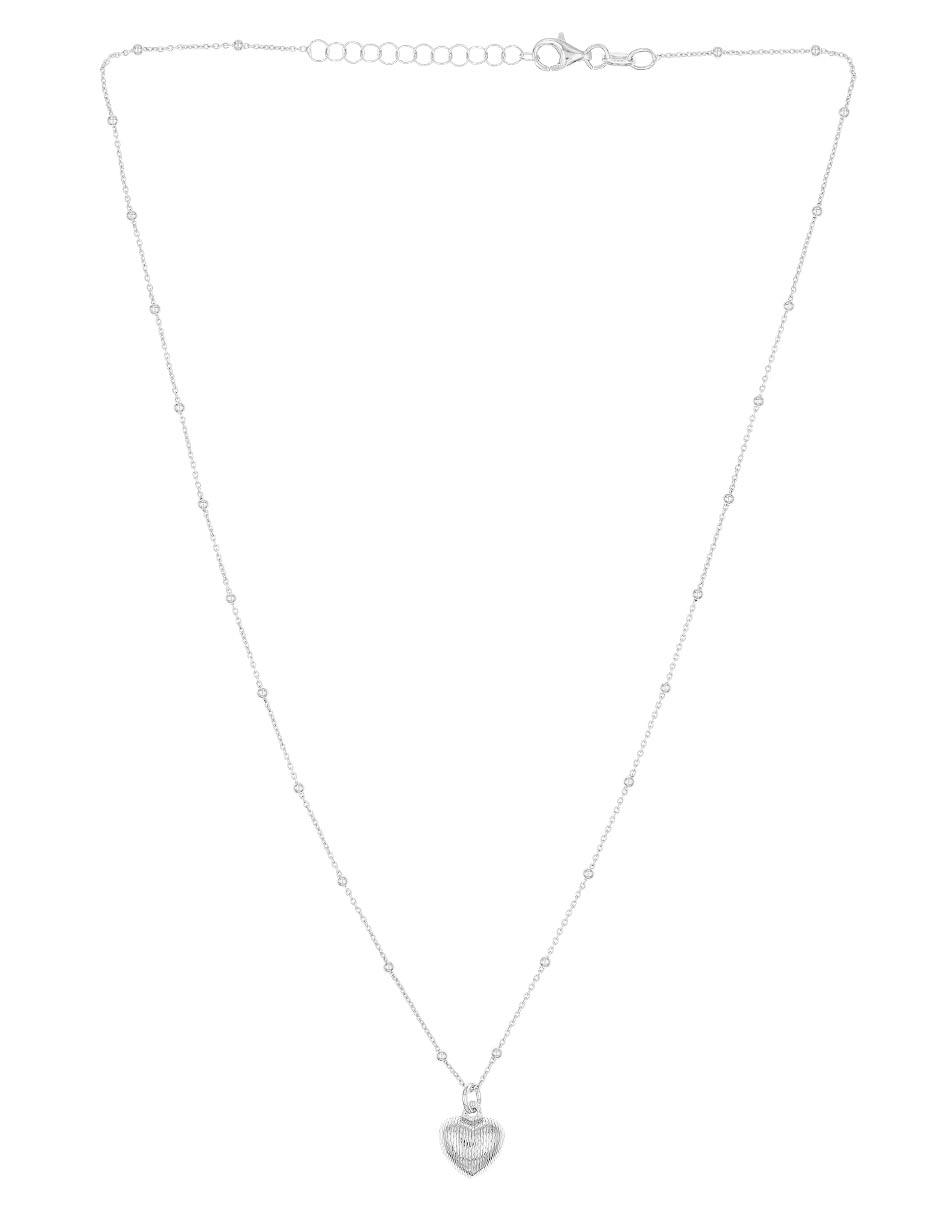 Collar con dije de corazón de plata P 925 2