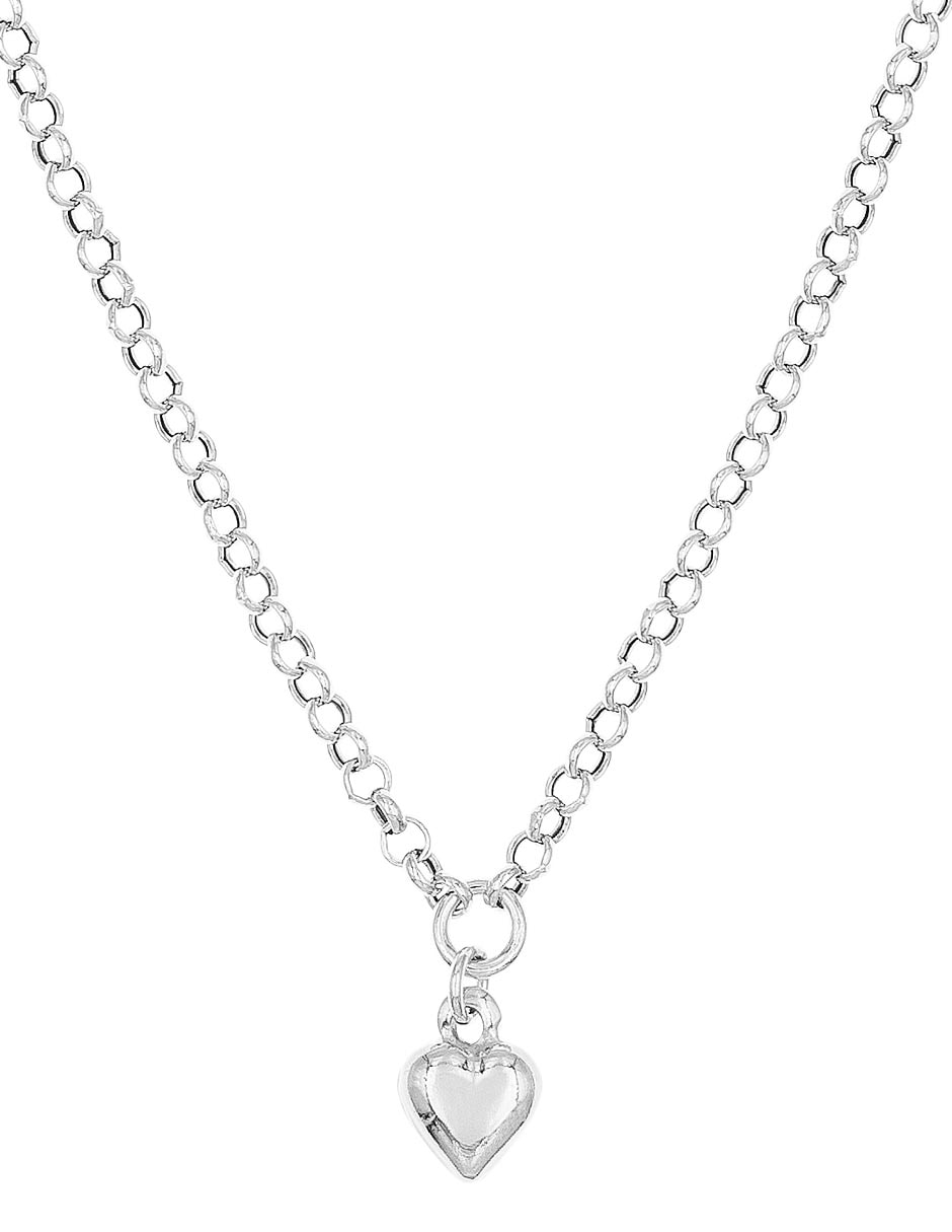 Collar de corazón de plata P 925