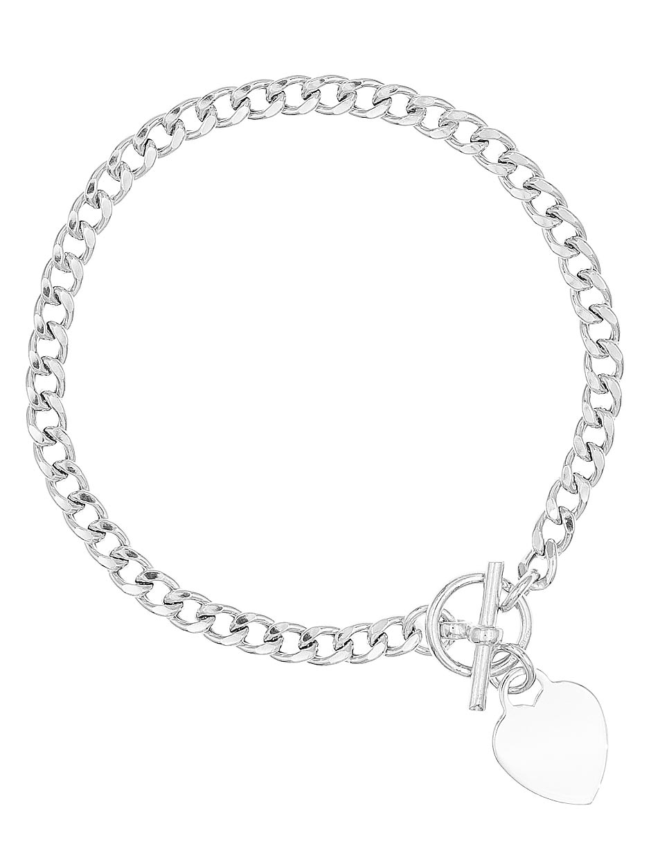 Brazalete de plata P 925 con acabado baño rodio