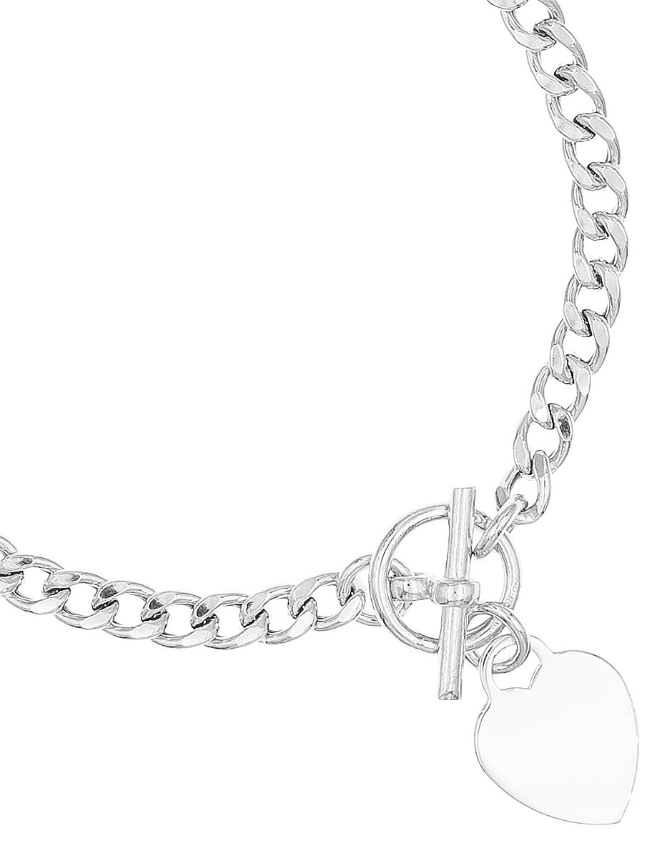 Brazalete de plata P 925 con acabado baño rodio 2