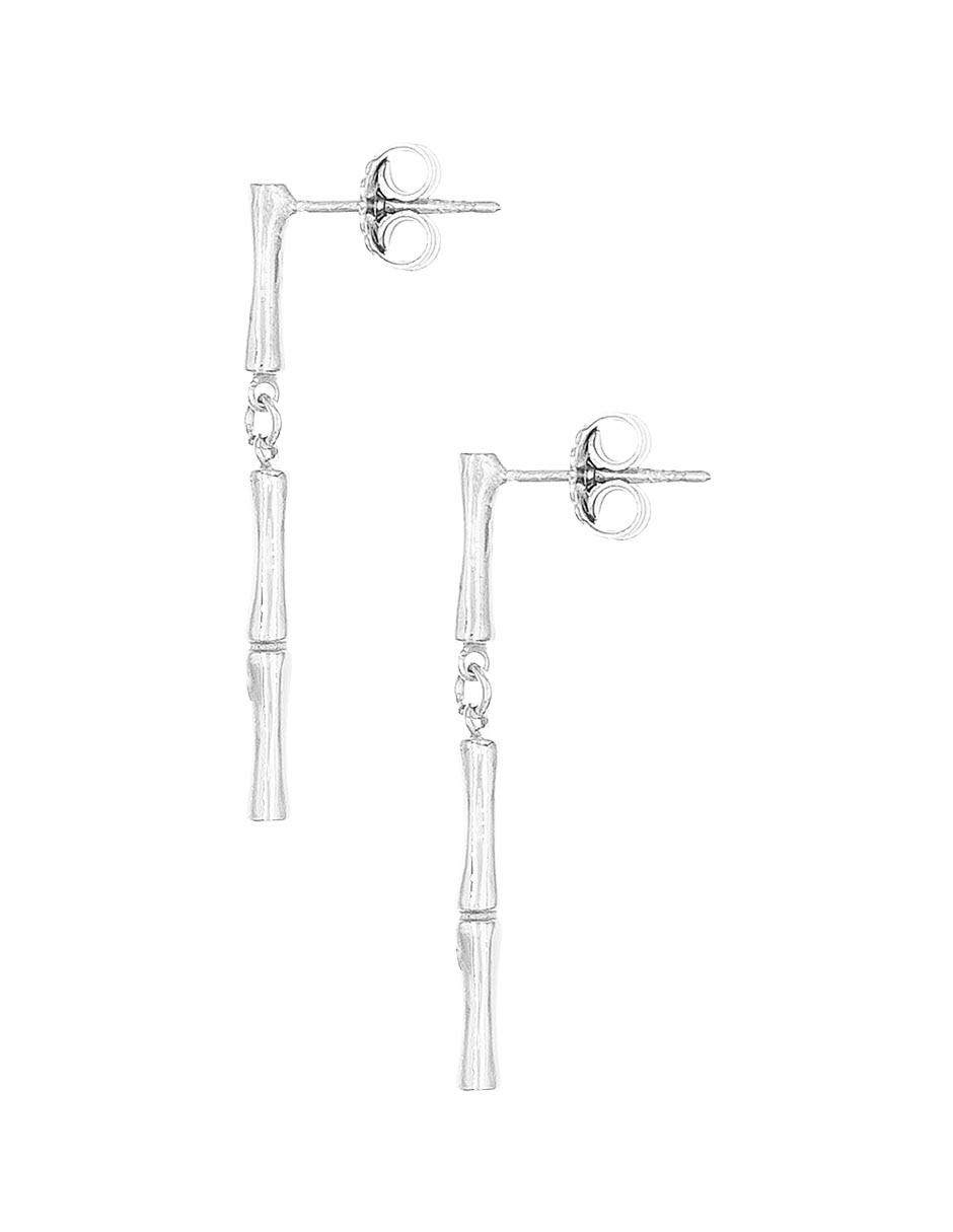 Aretes largos de plata P925 con acabado brillante 2