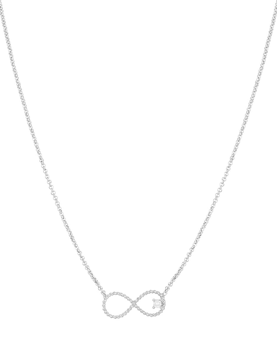 Collar de infinito de plata P 925
