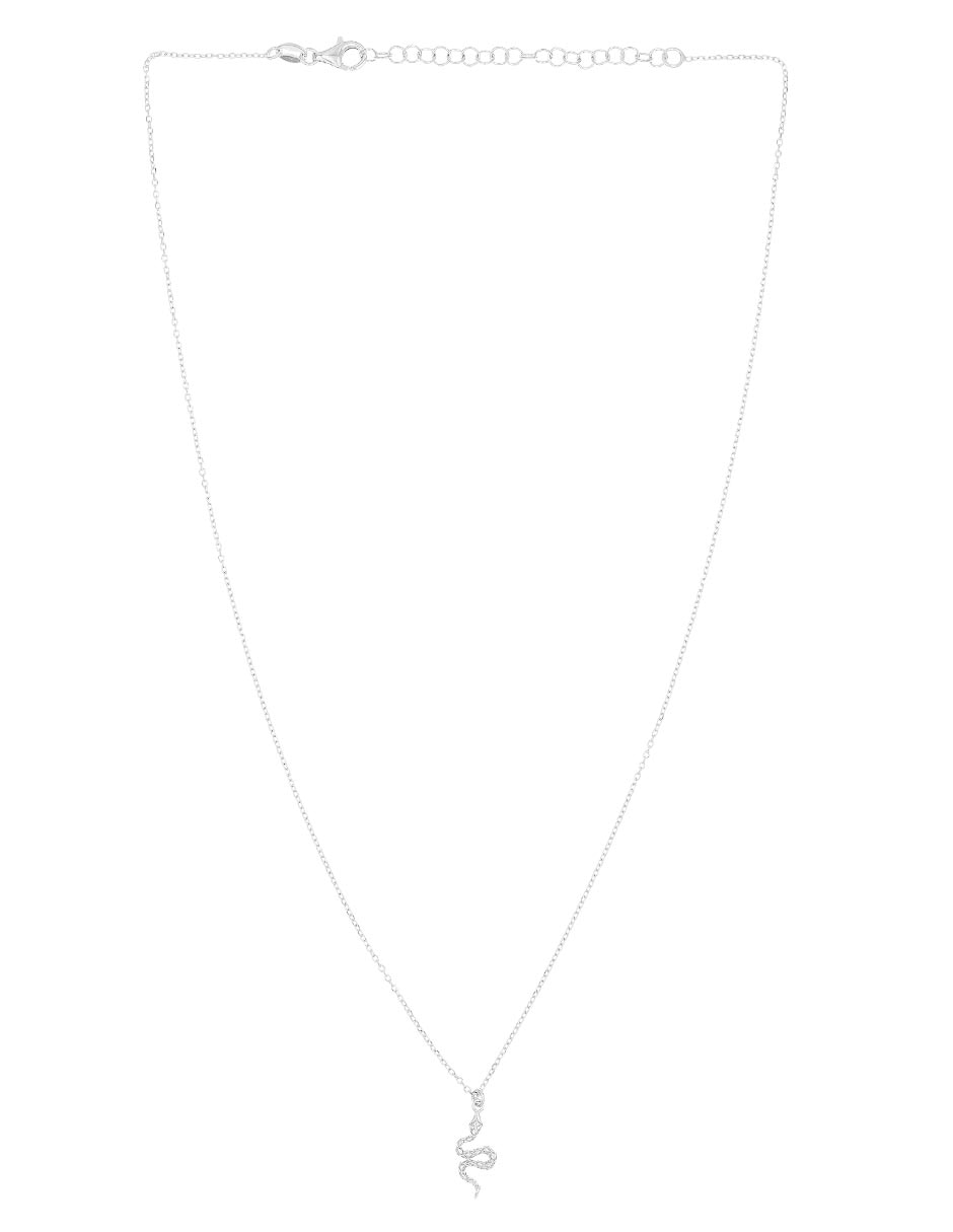 Collar con dije de serpiente de plata P 925 2