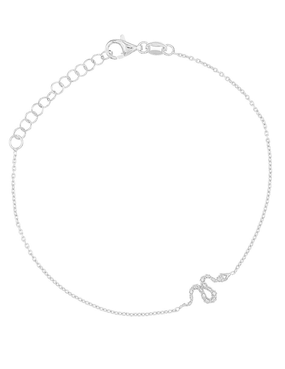 Brazalete de plata P 925 con acabado baño rodio