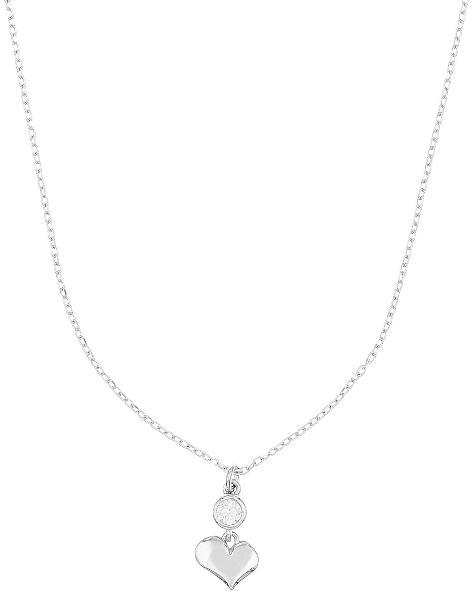 Collar de corazón de plata