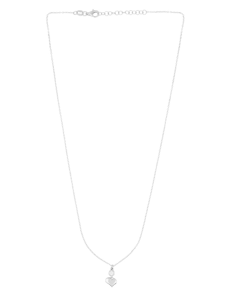 Collar de corazón de plata 2