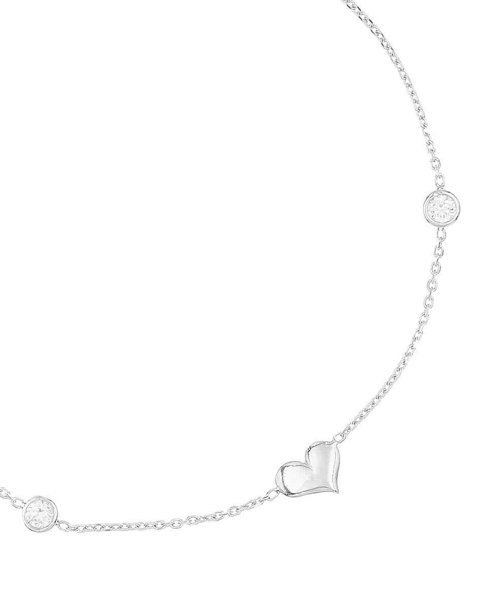 Brazalete de plata P 925 con acabado baño rodio 2