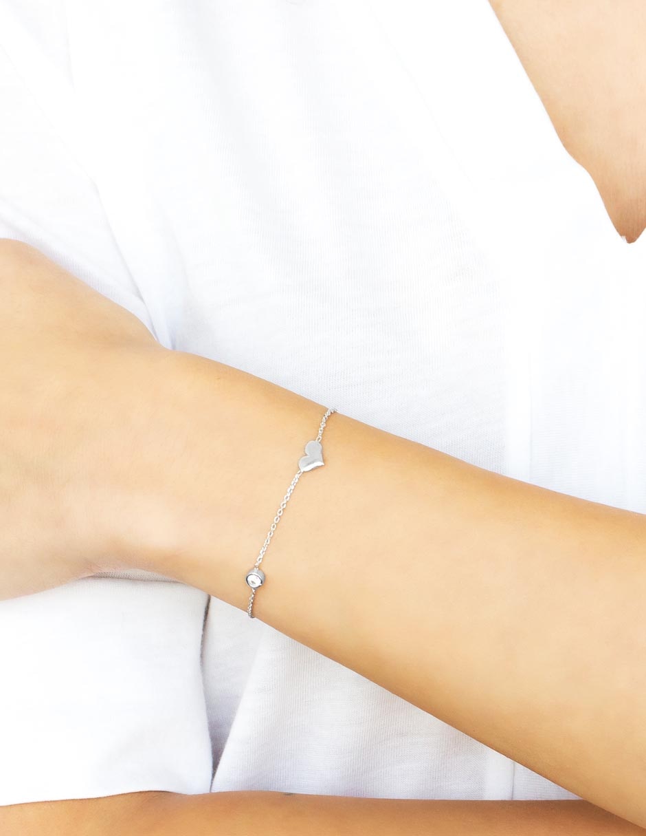 Brazalete de plata P 925 con acabado baño rodio 3