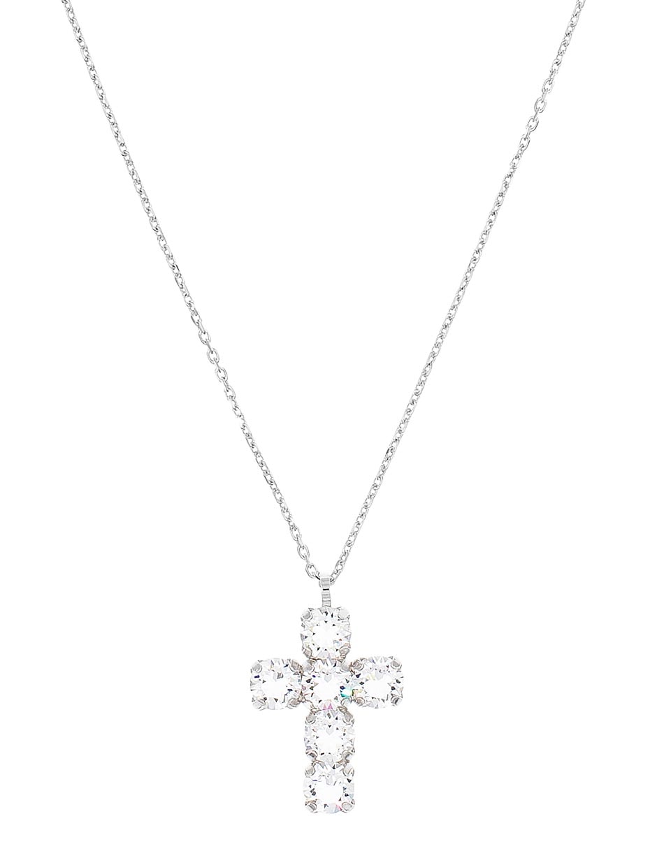 Collar con dije de cruz de plata P 925