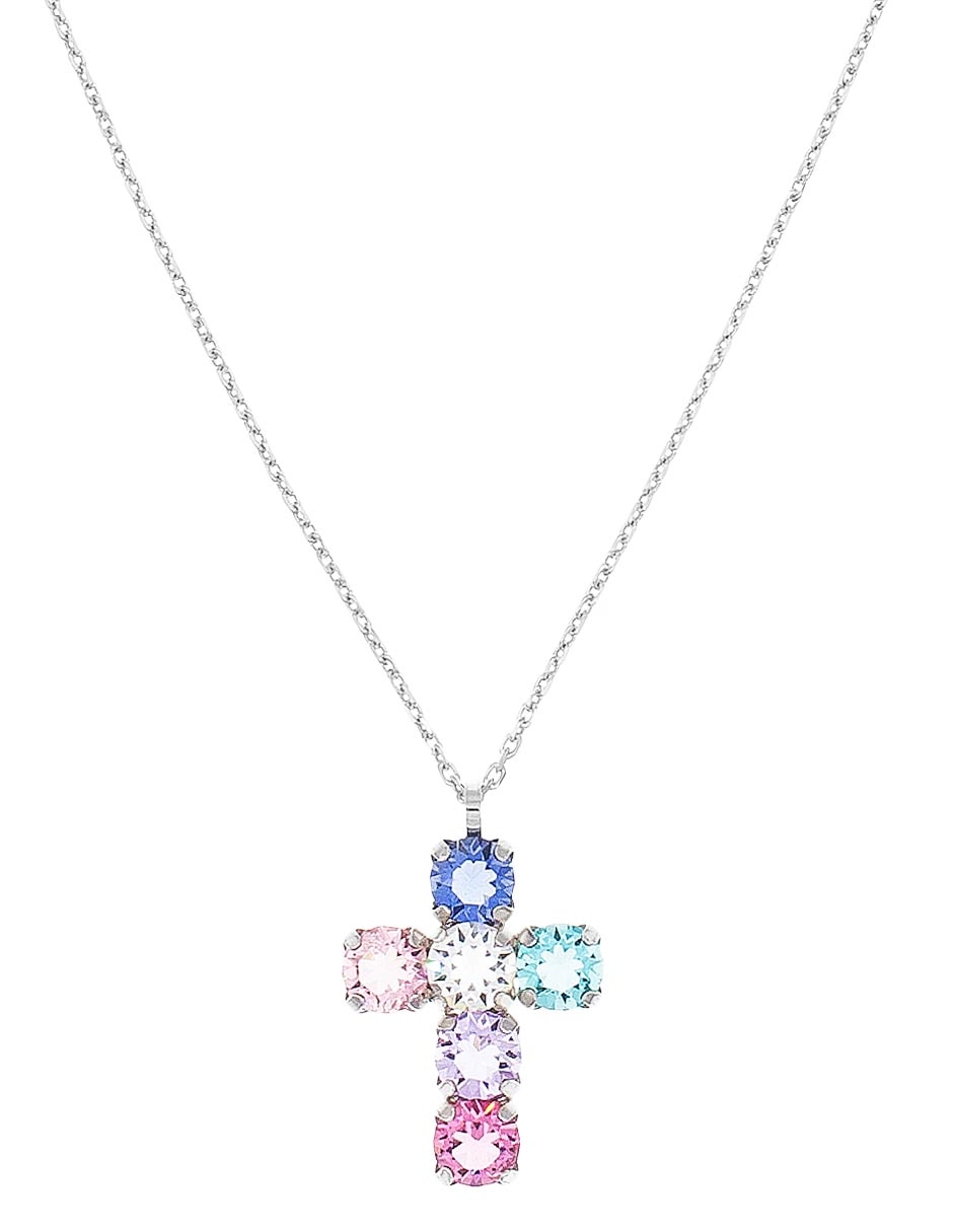 Collar con dije de cruz de plata P 925