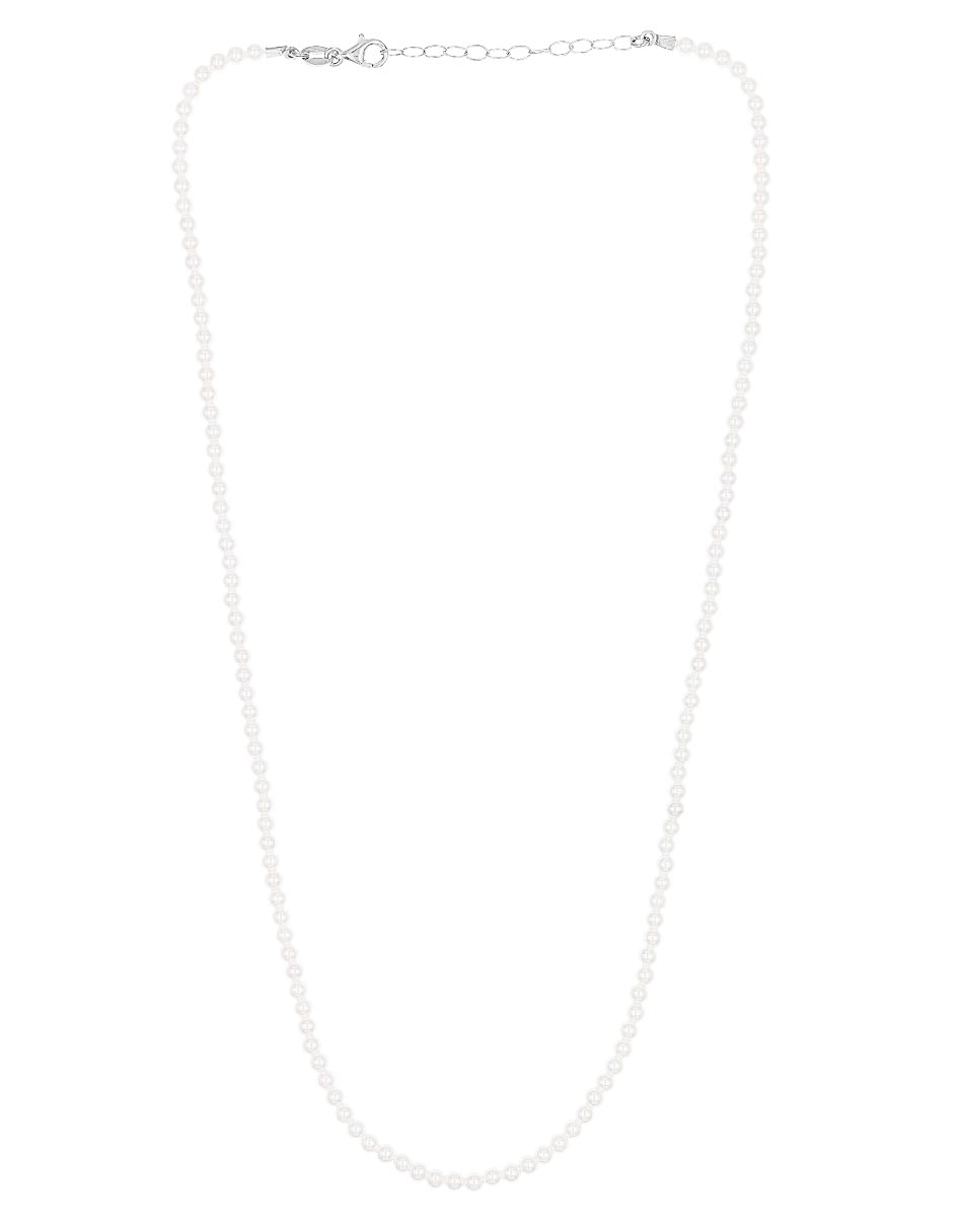 Collar de plata P 925 con acabado baño rodio 2