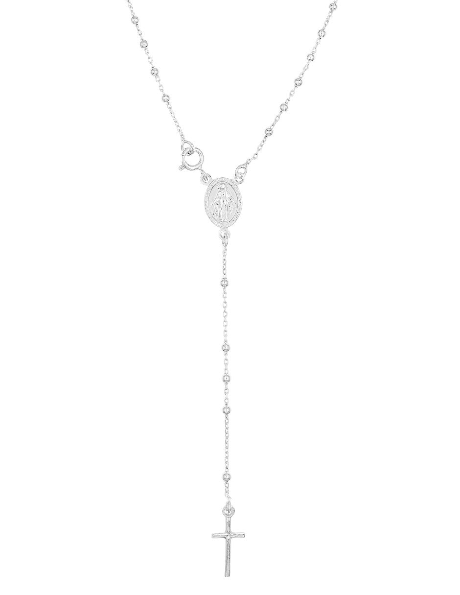 Collar virgen maria y jesus de plata P 925 Collar virgen maria y jesus de plata P 925
