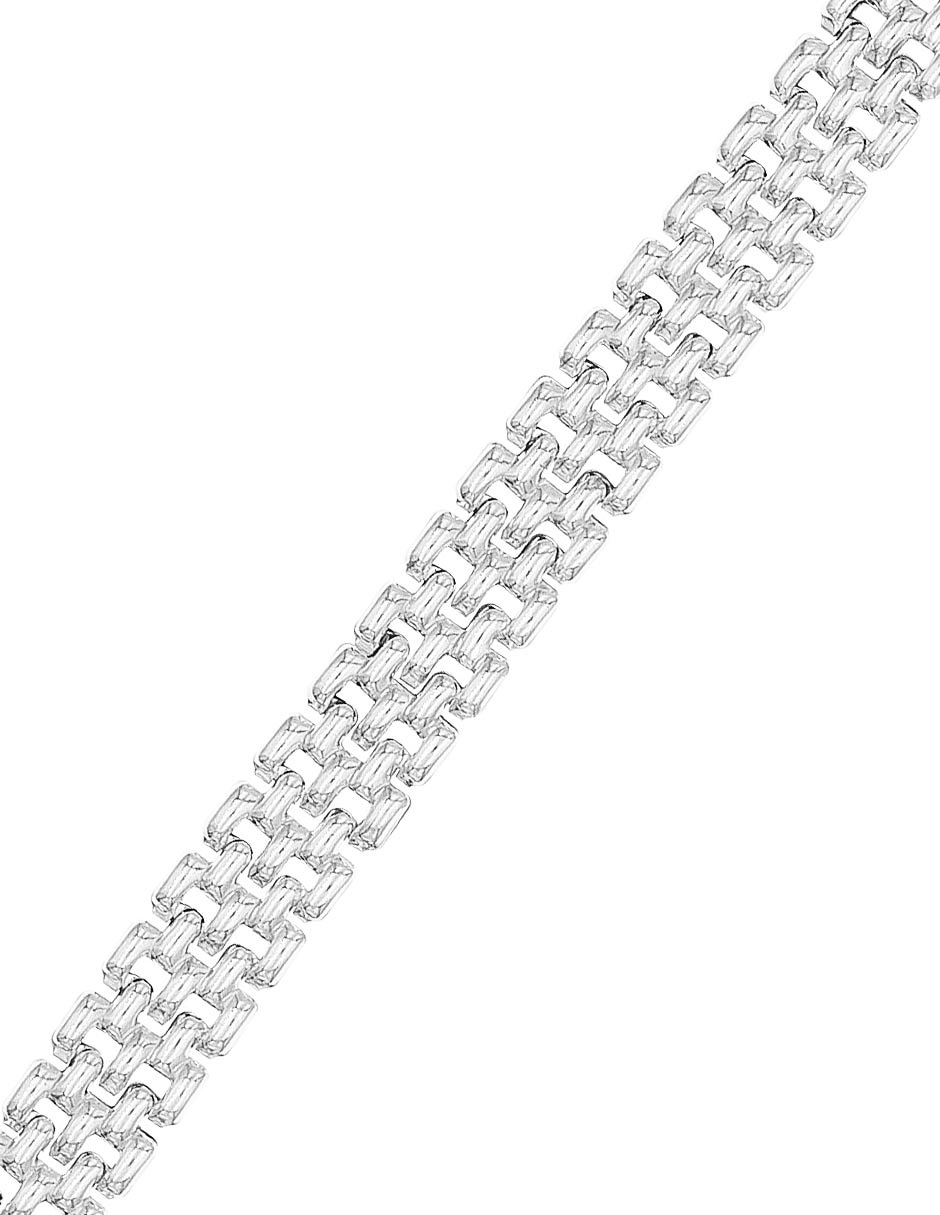 Brazalete de plata P 925 con acabado baño rodio 2