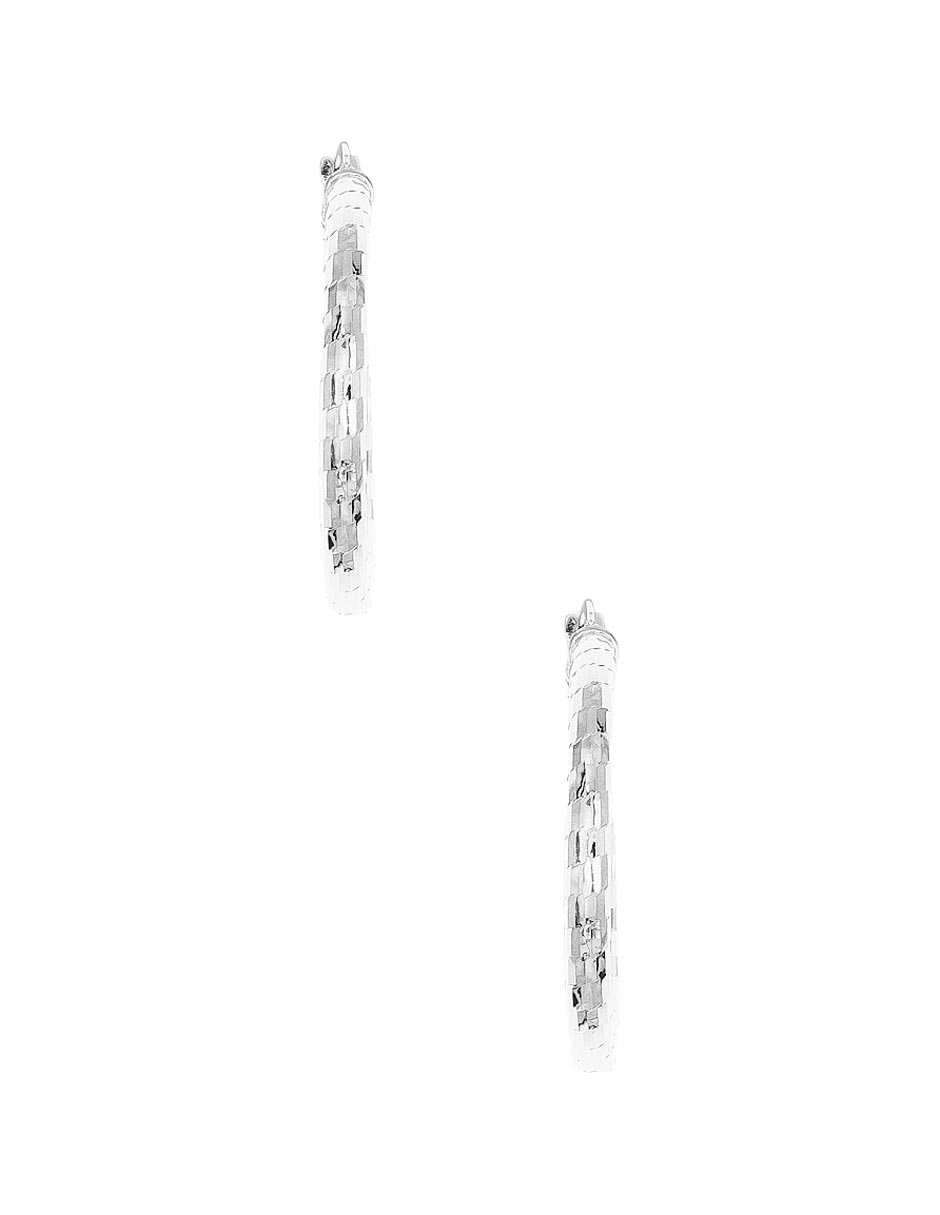 Aros circulares de plata P925 con acabado brillante 2