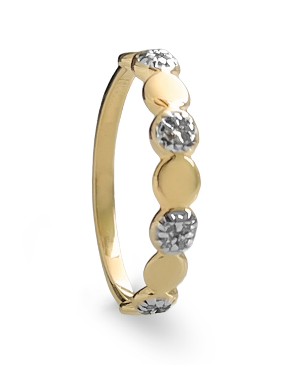 Anillo 14 k de oro amarillo pulido 2