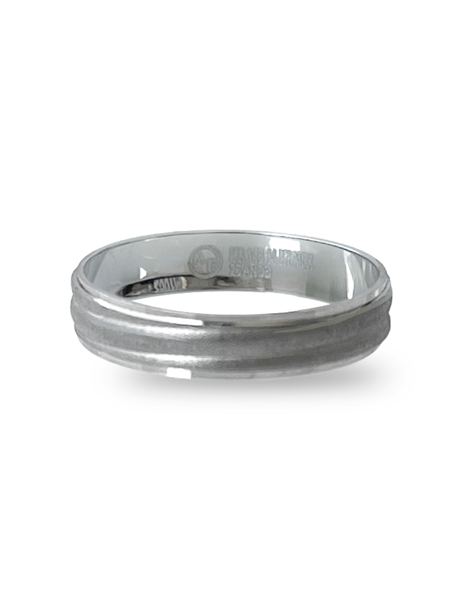 Argolla de oro blanco 14 k
