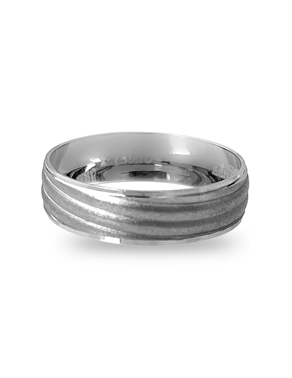 Argolla de oro blanco 14 k