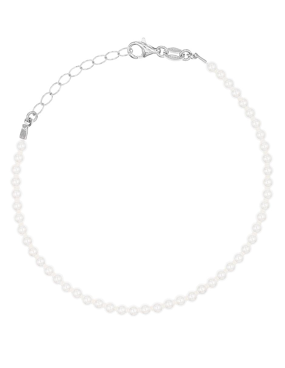 Brazalete de plata P 925 con acabado baño rodio