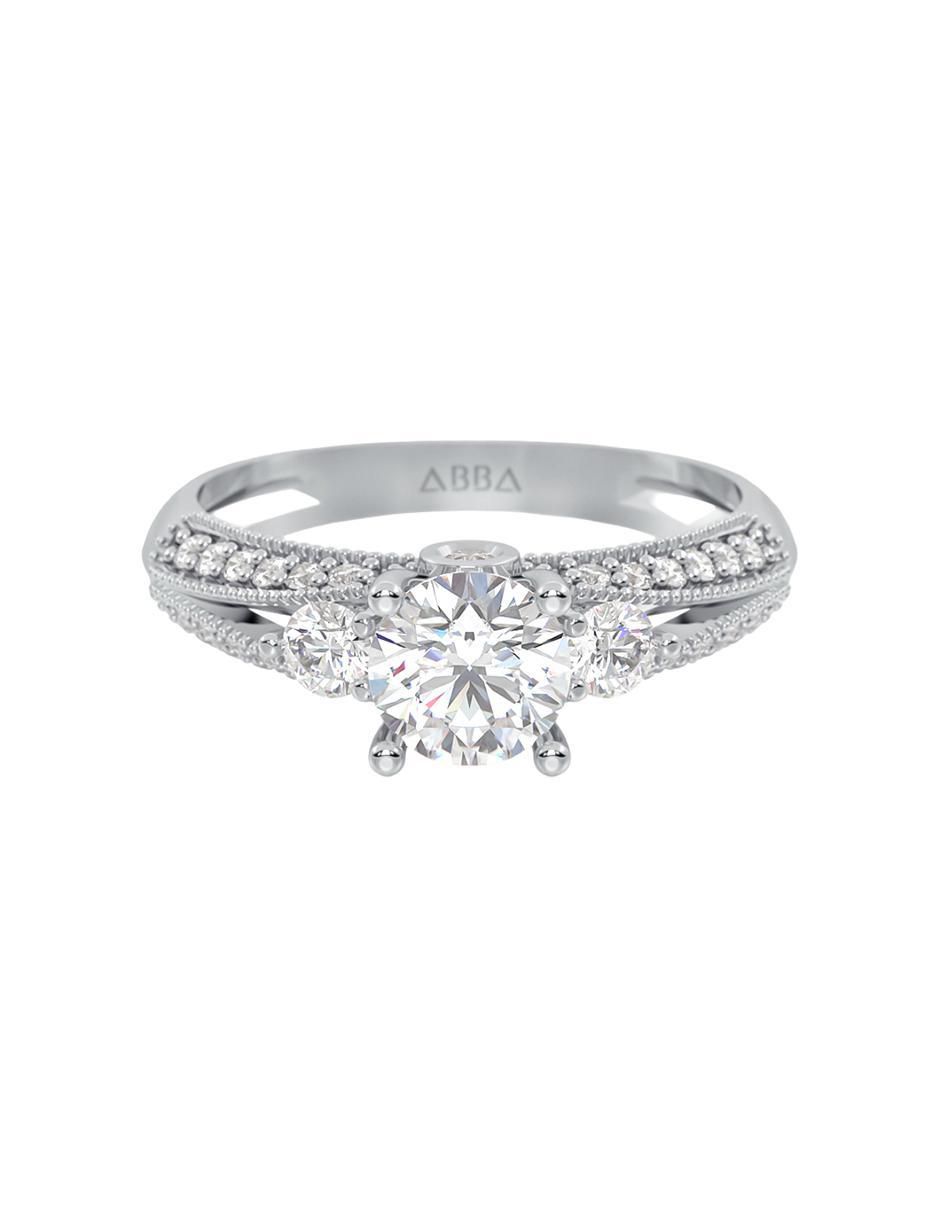 Anillo de compromiso de oro 10 k