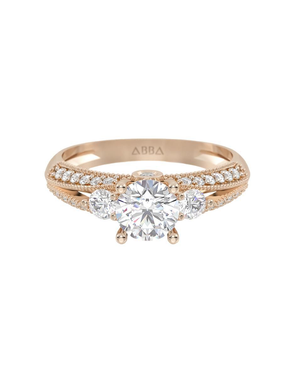 Anillo de compromiso de oro 14 k Anillo de compromiso de oro 14 k