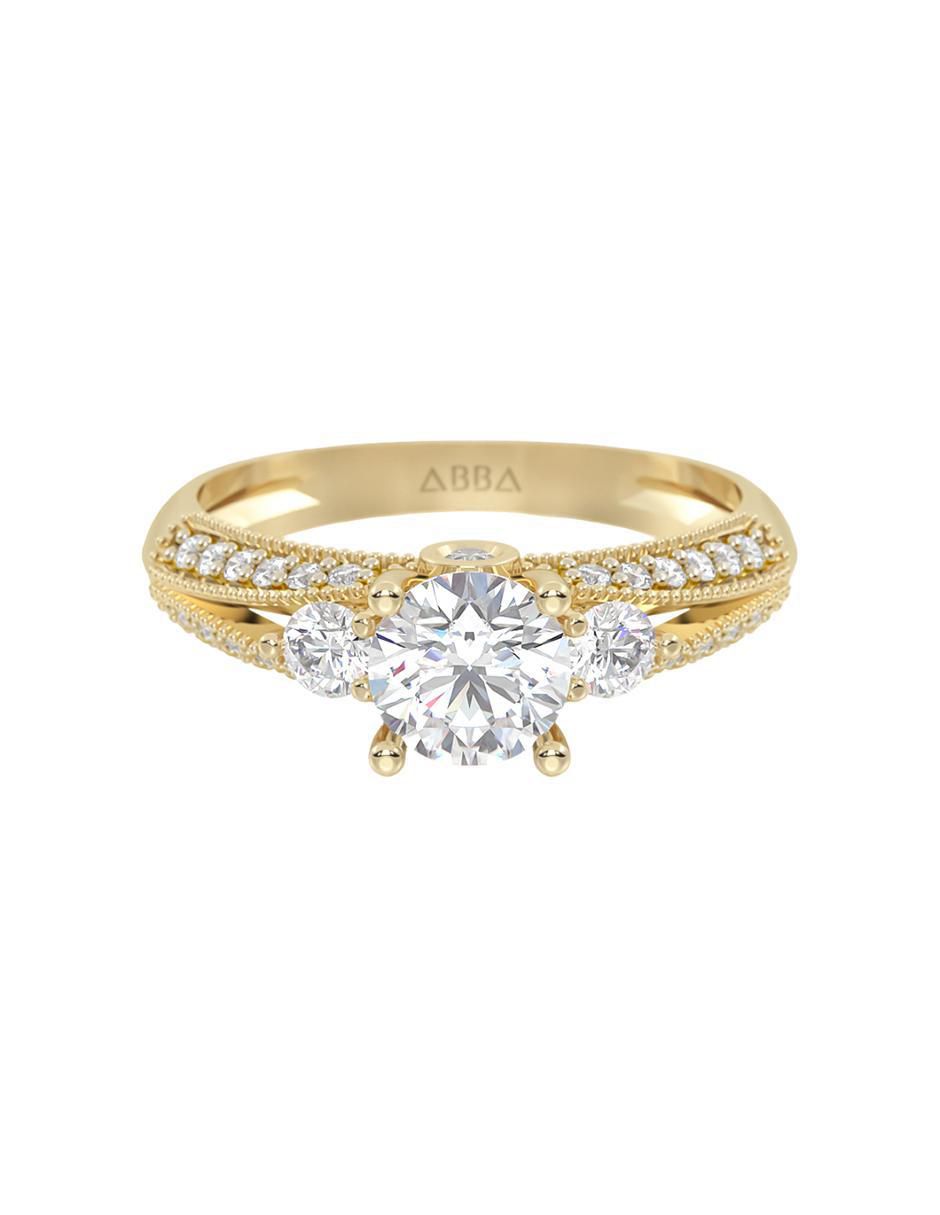 Anillo de compromiso de oro 14 k