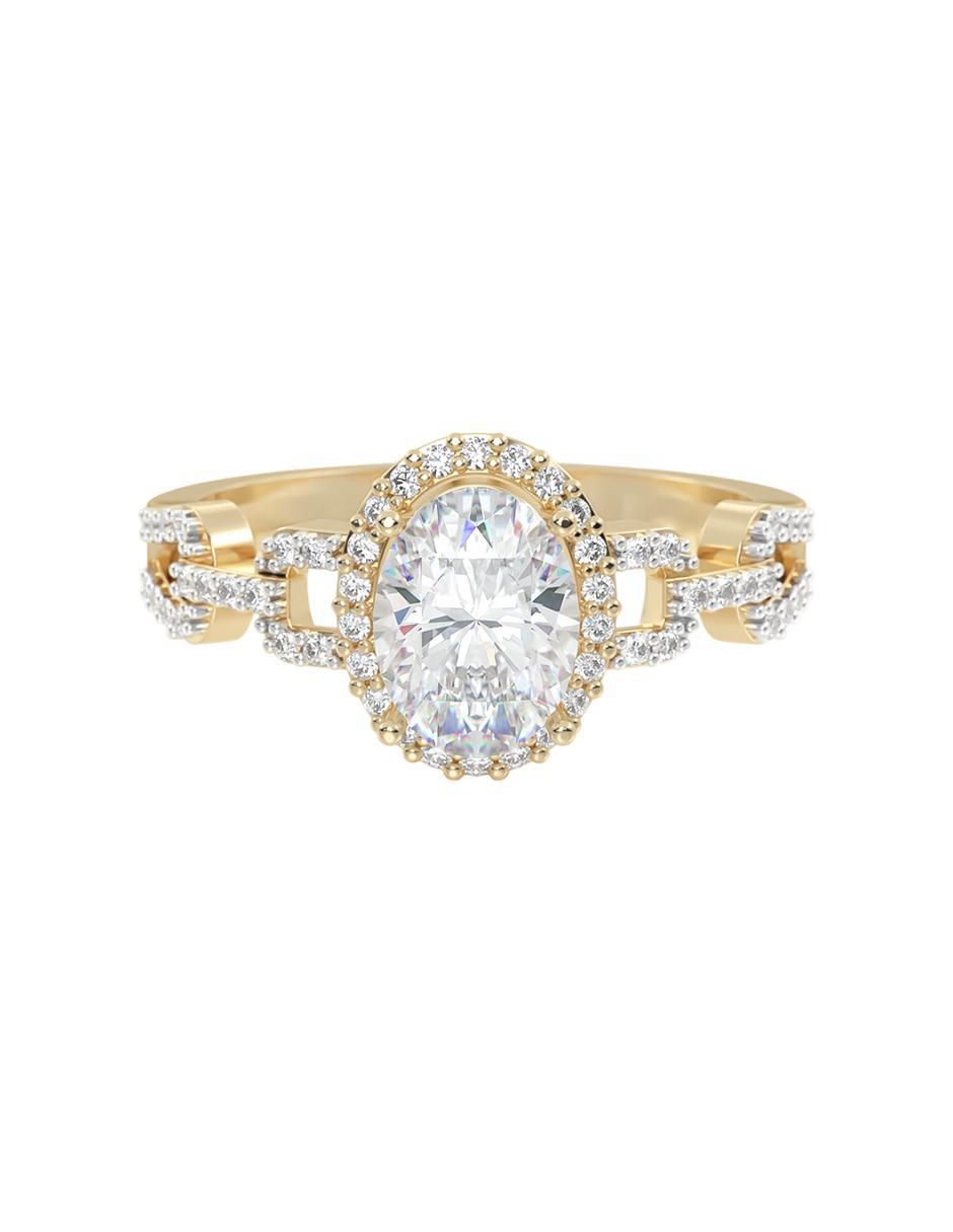 Anillo de compromiso de oro 14 k