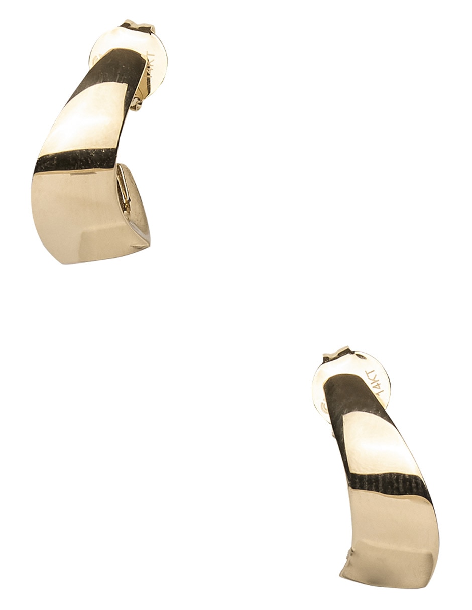 Arracadas de oro 14 k con acabado baño de oro Arracadas de oro 14 k con acabado baño de oro