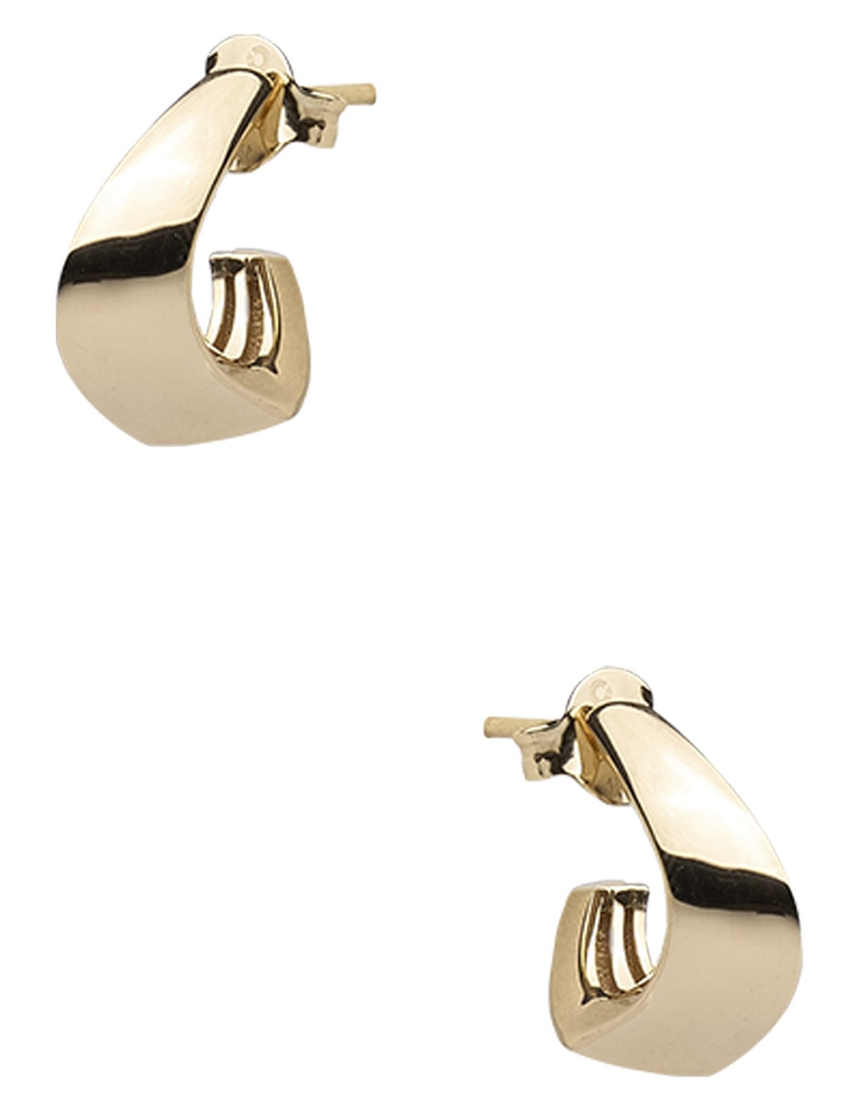 Arracadas de oro 14 k con acabado baño de oro 2