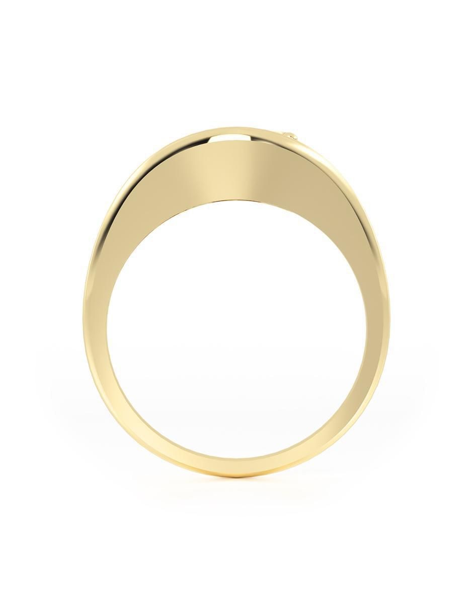 Anillo de compromiso "de" oro 14 k abba joyas sin familia zirconia