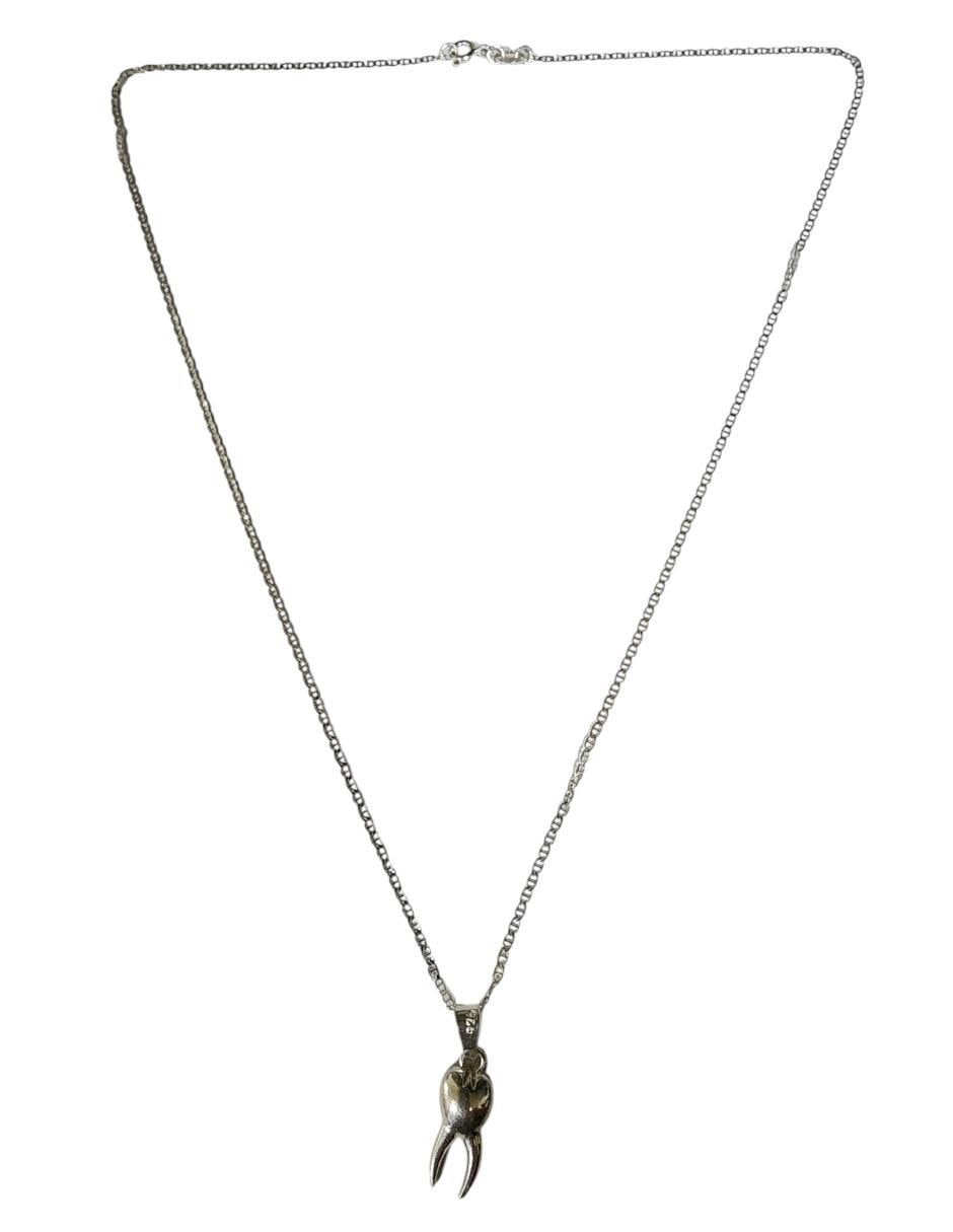 Collar con dije de muela Dentista de plata P 925 2