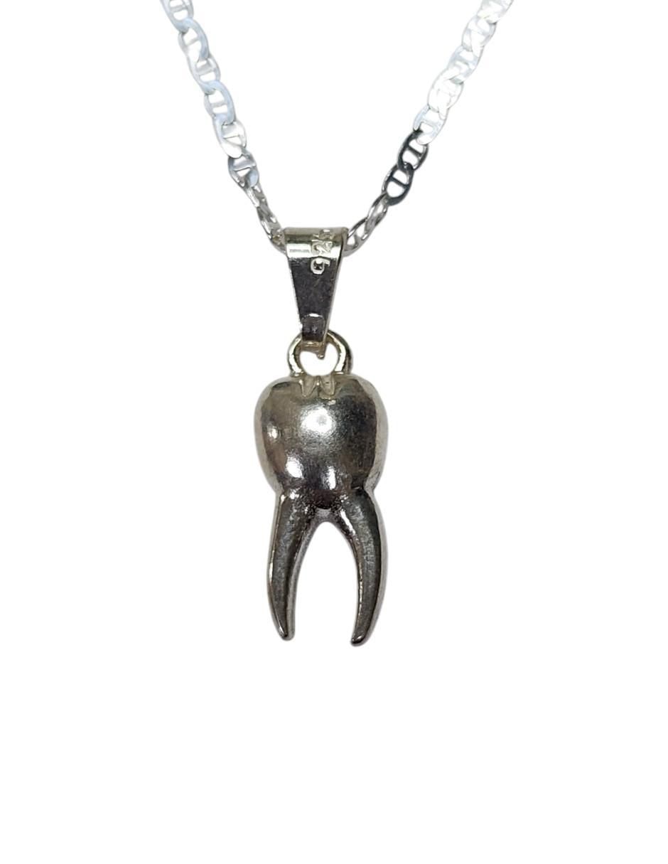 Collar con dije de muela Dentista de plata P 925 6