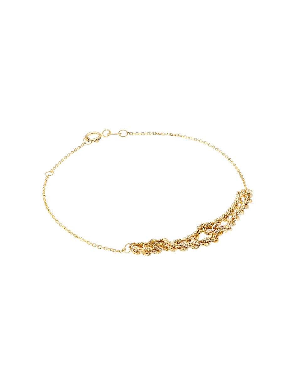 Pulsera de oro amarillo 14 K con acabado brillante