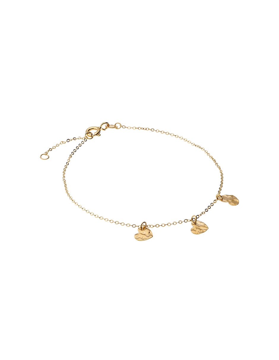 Pulsera de oro amarillo 14 k con acabado brillante