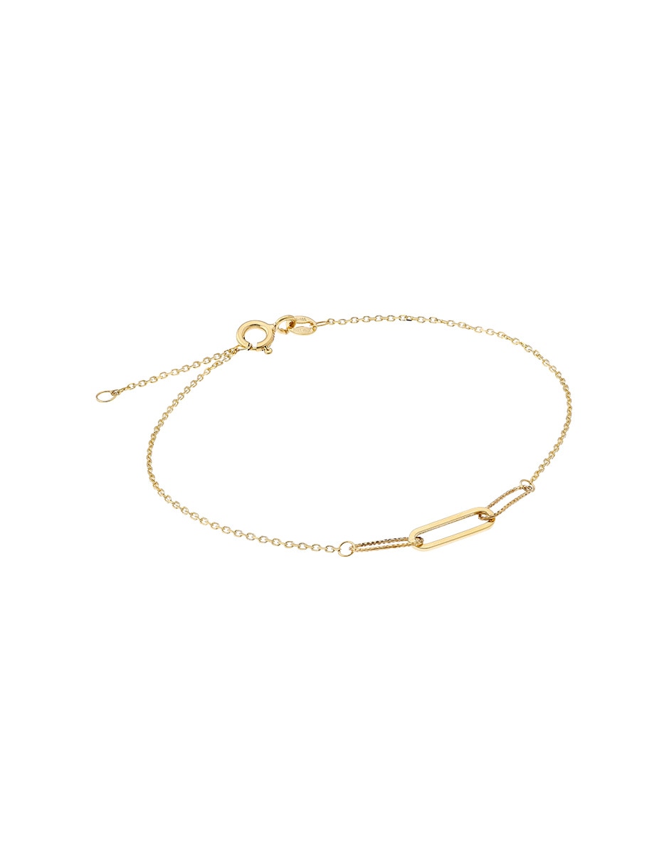Pulsera de oro amarillo 14 K con acabado brillante