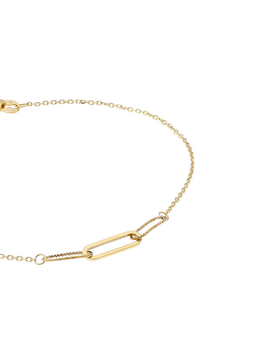 Pulsera de oro amarillo 14 K con acabado brillante 2