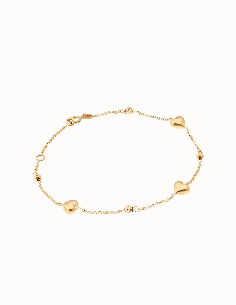 Pulsera de oro 14 K con acabado liso