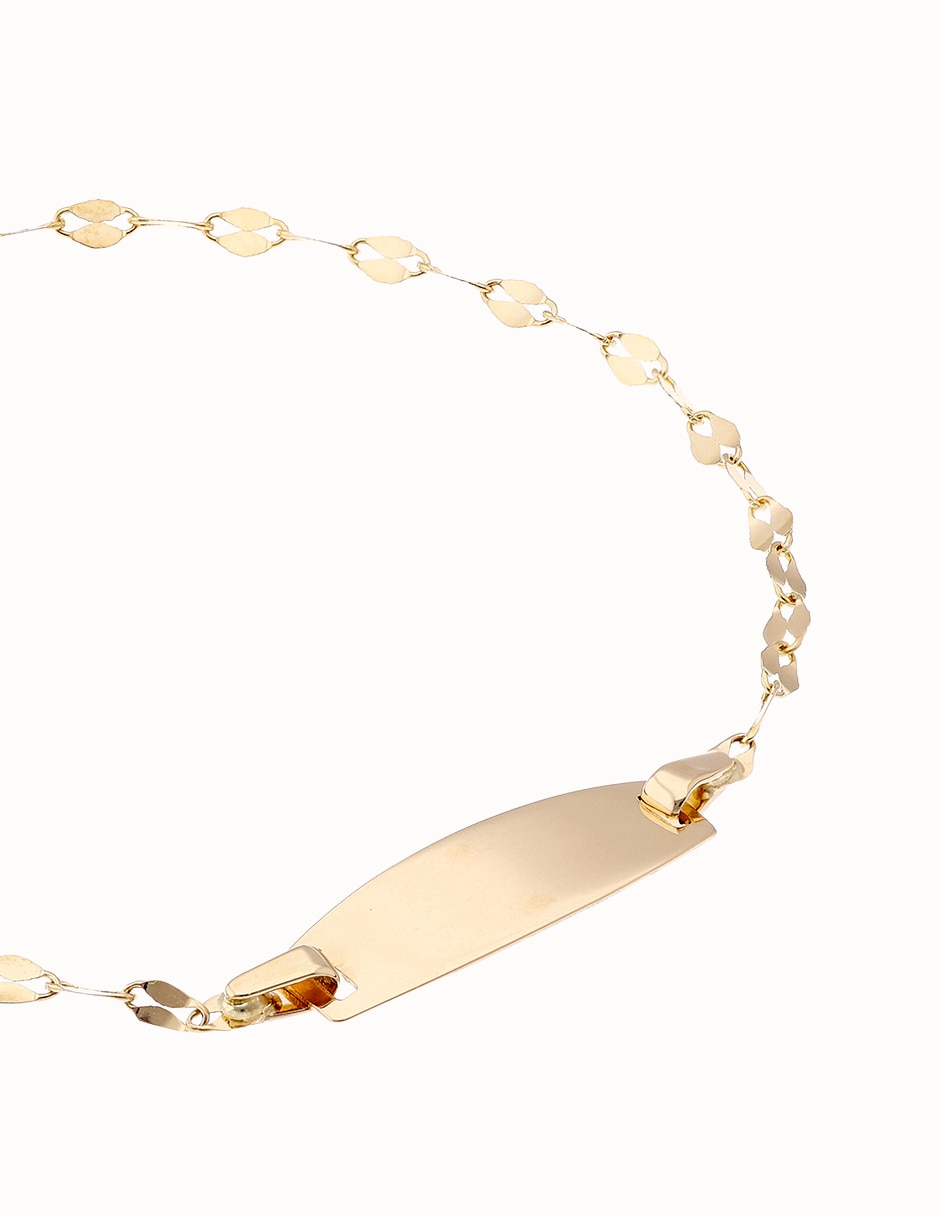 Pulsera de oro amarillo 14 k con acabado pulido 2
