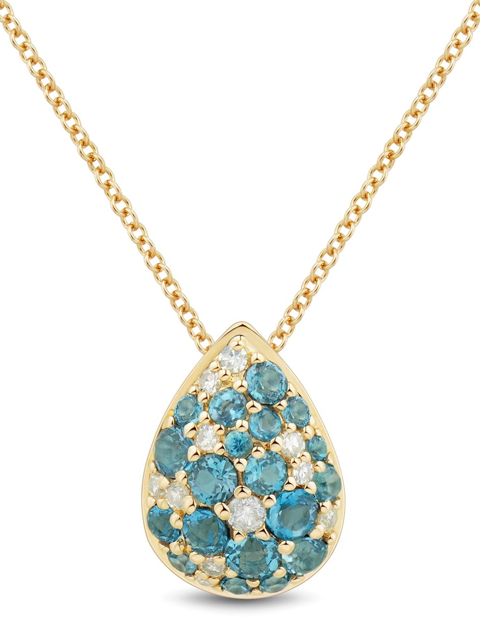 Collar de gota de oro 14 K