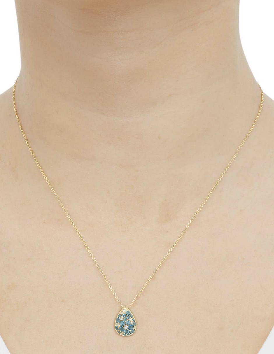 Collar de gota de oro 14 K 3