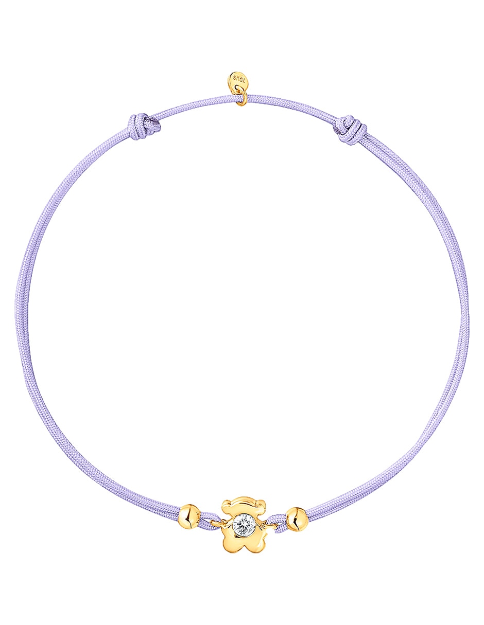 Pulsera de oro amarillo 14 k Lili Motives Lgd con acabado brillante