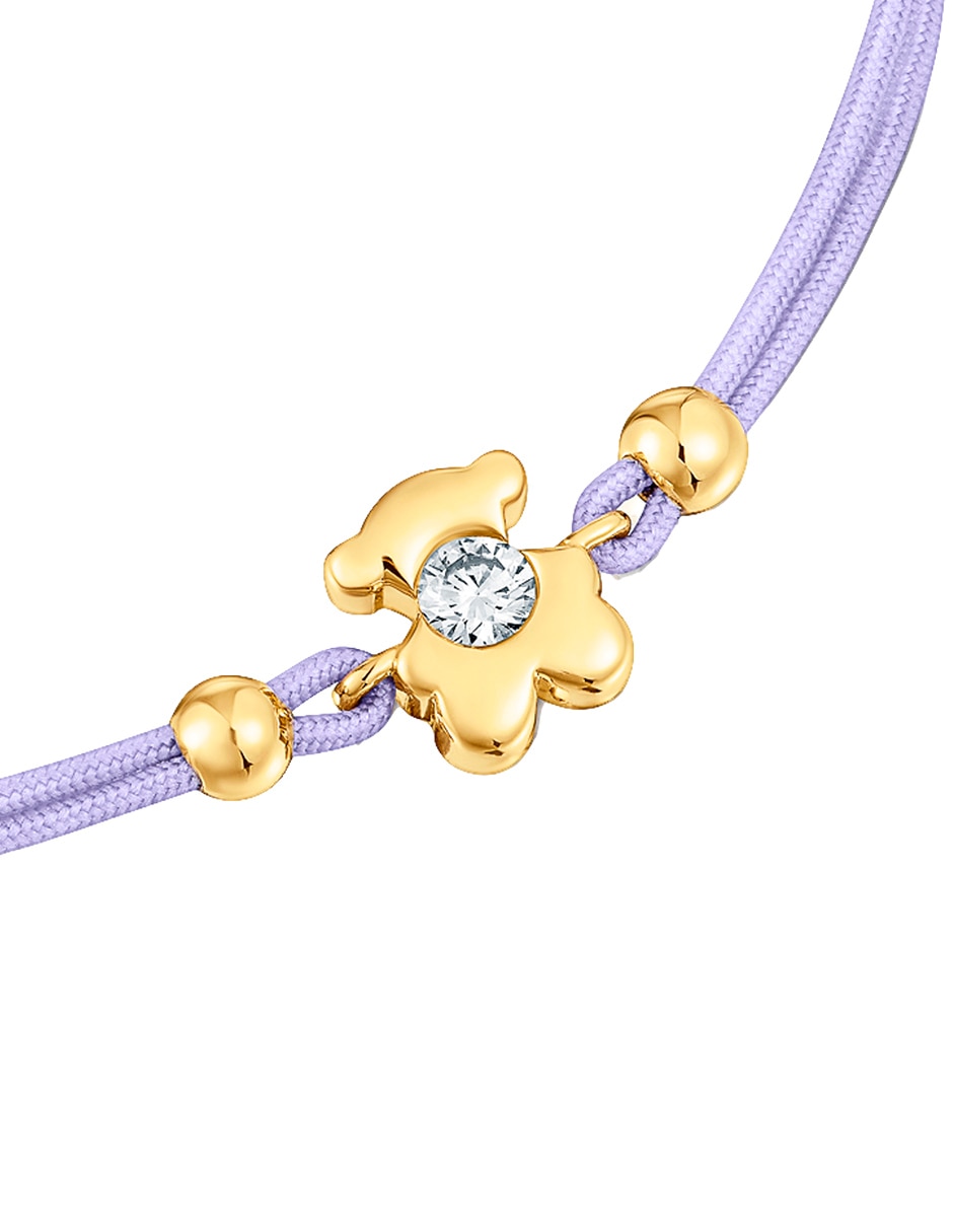 Pulsera de oro amarillo 14 k Lili Motives Lgd  con acabado brillante 3