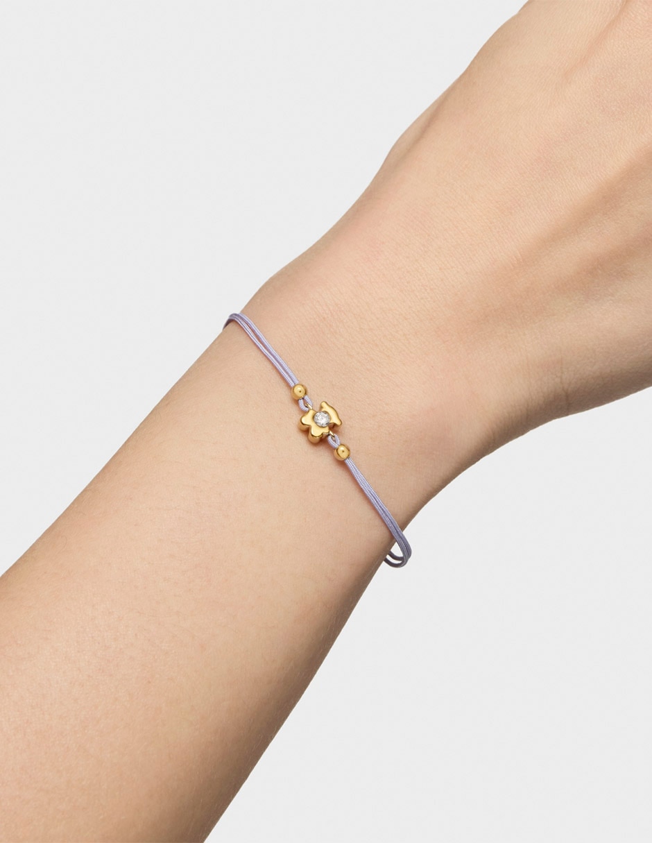 Pulsera de oro amarillo 14 k Lili Motives Lgd  con acabado brillante 6