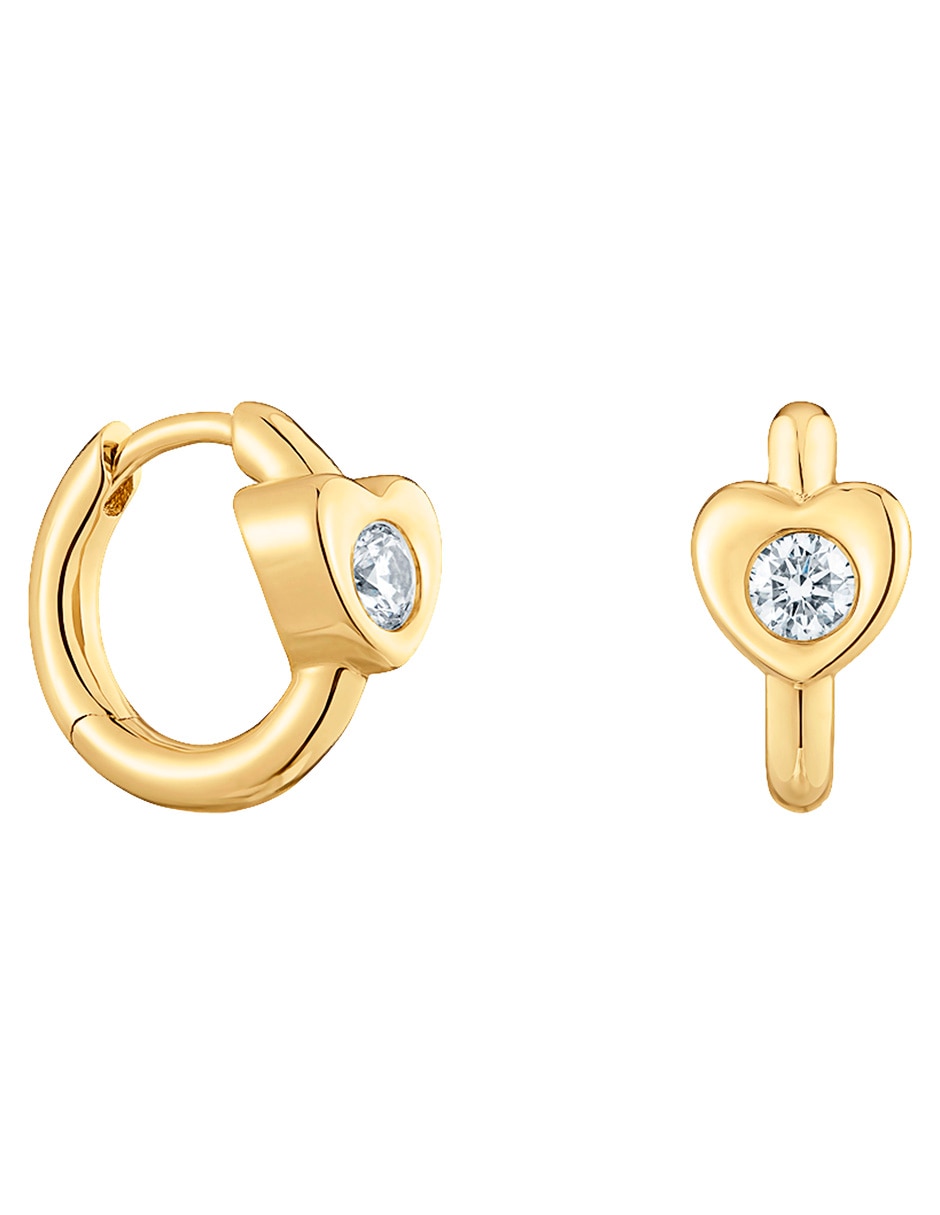 Huggies de corazón Lili Motives Lgd de oro amarillo 14 k con acabado brillante Huggies de corazón Lili Motives Lgd de oro amarillo 14 k con acabado brillante