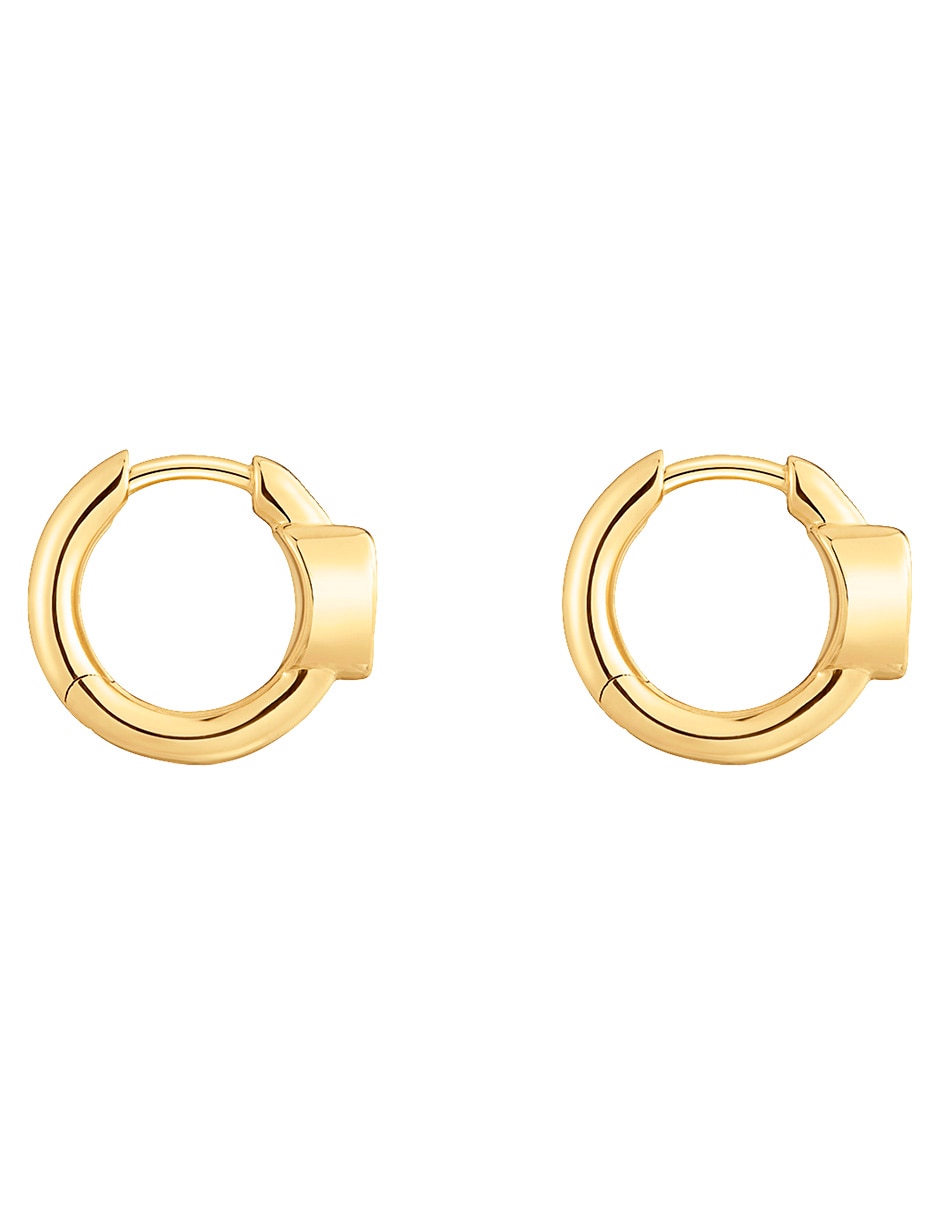 Huggies de corazón Lili Motives Lgd  de oro amarillo 14 k con acabado brillante 2