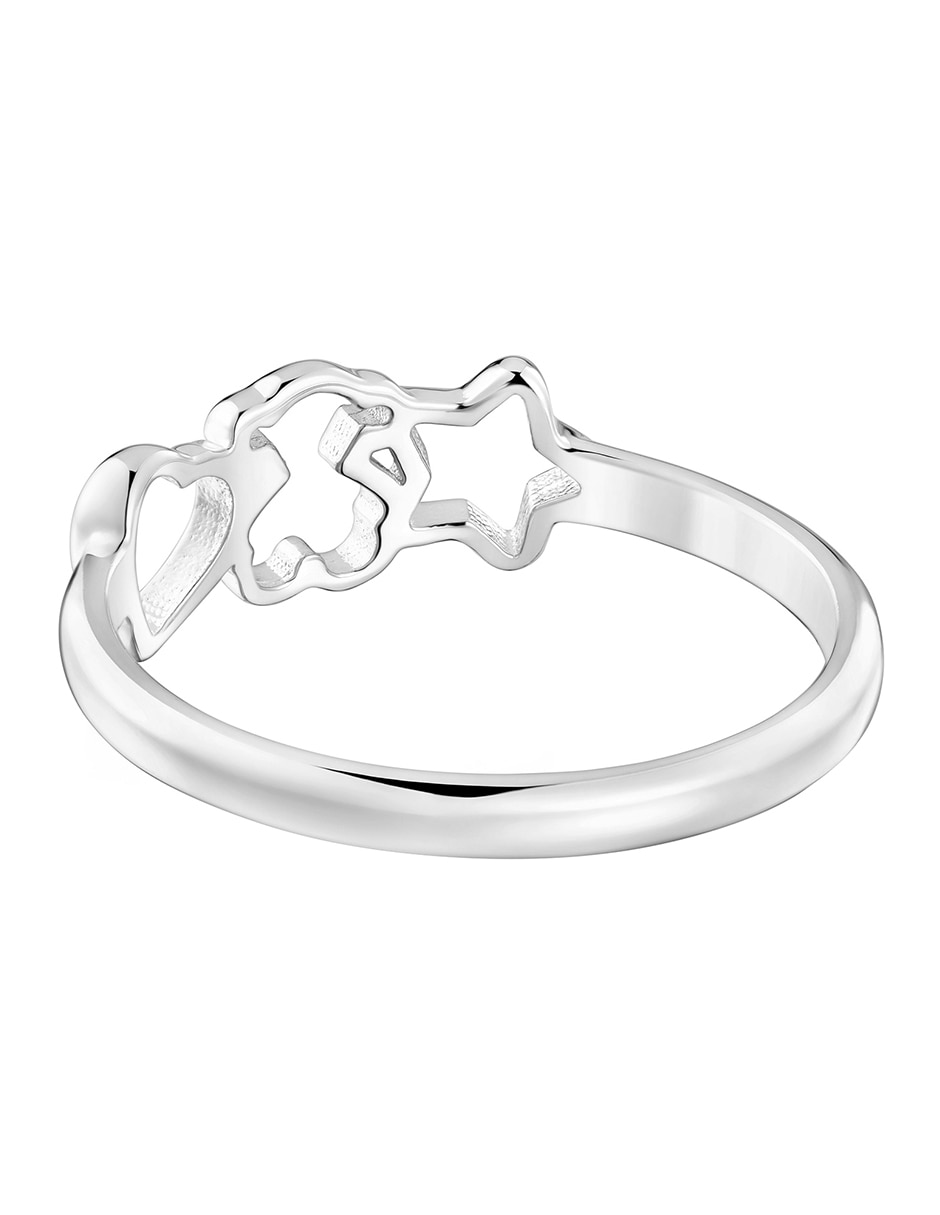 Anillo de oso Motivos P 925 de plata brillante 2