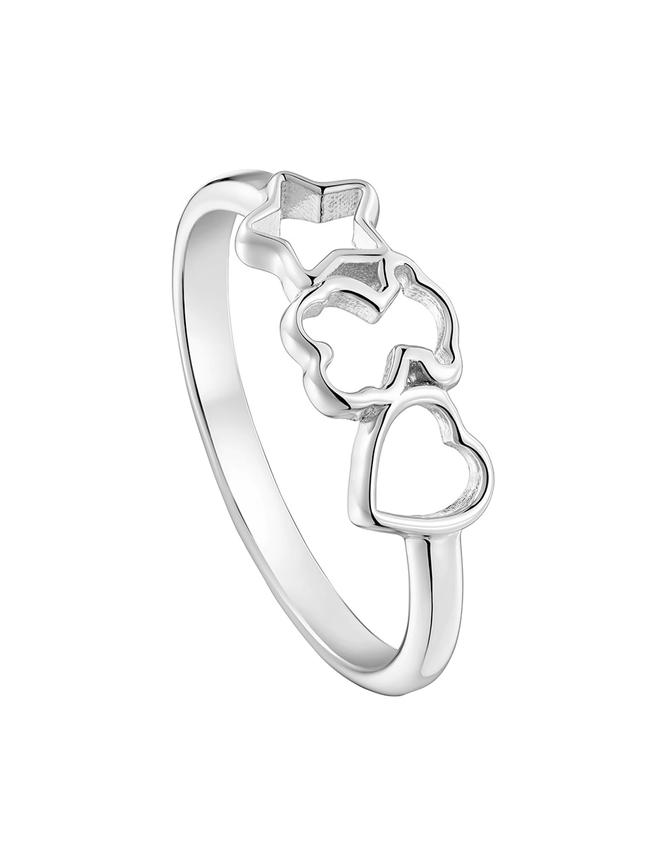 Anillo de oso Motivos P 925 de plata brillante 3