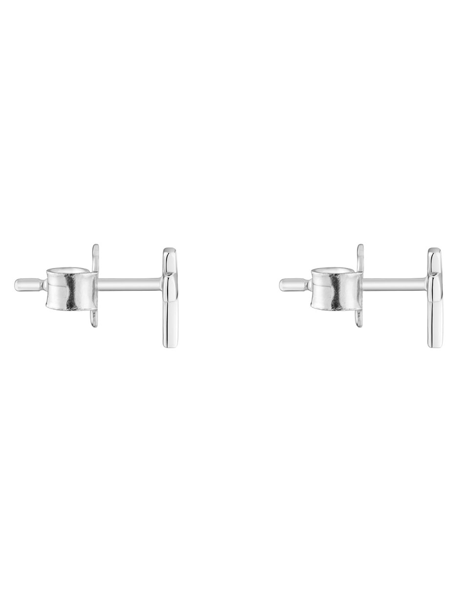 Broqueles de cruz de plata p 925 con acabado brillante 2