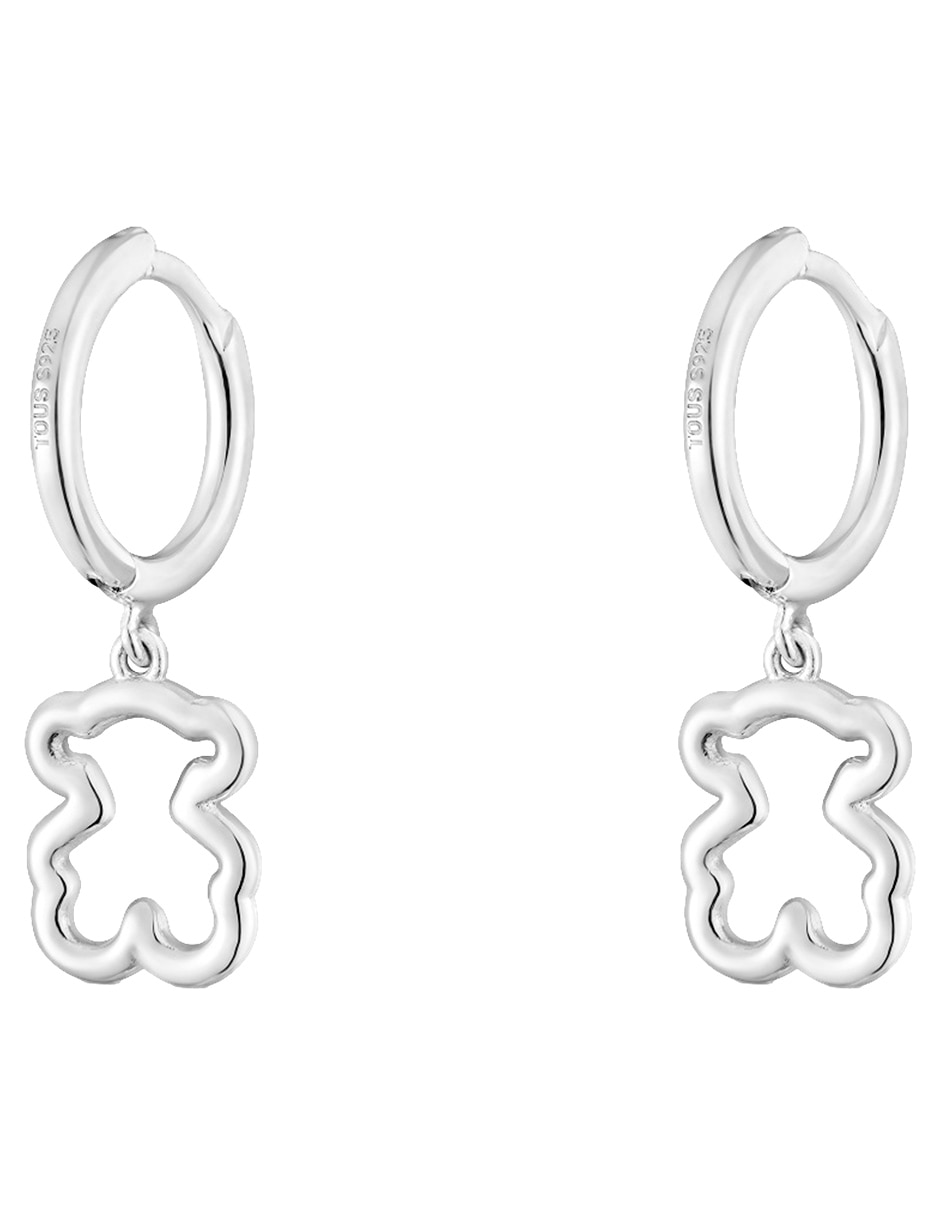 Aros oso New Silueta de plata p 925 con cabado brillante 3