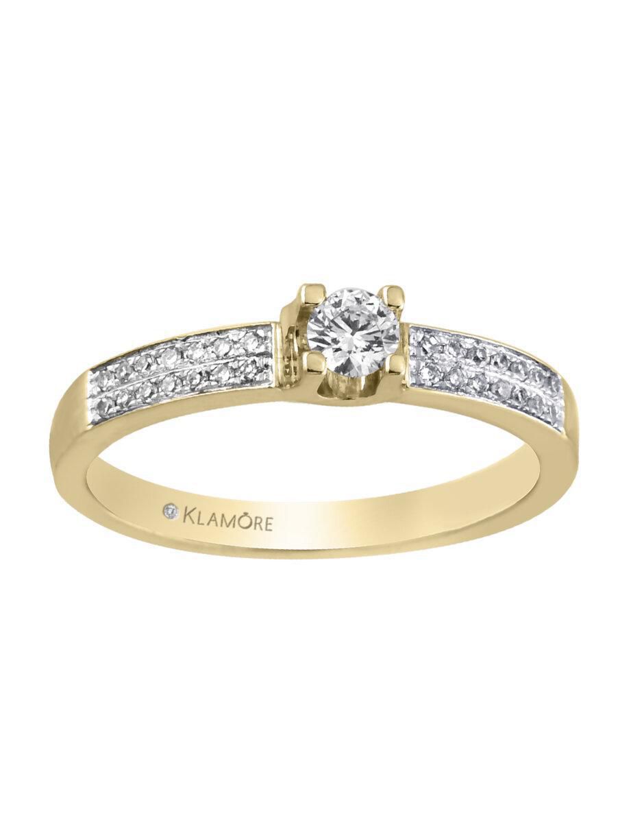 Anillo de compromiso de oro 14 k Benvenuta diamante