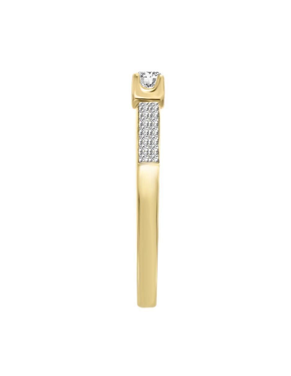 Anillo de compromiso "de" oro 14 k klamore benvenuta diamante